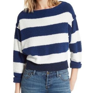 Free People size small boat neck striped sweater!